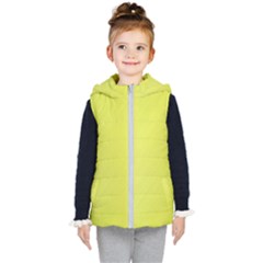 Background-texture-yellow Kids  Hooded Puffer Vest