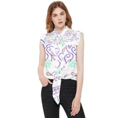 Background Pattern Wallpaper Fish Frill Detail Shirt