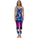 Leaves Patternwallpaper Foliage Women s Pinafore Overalls Jumpsuit View1