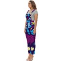 Leaves Patternwallpaper Foliage Women s Pinafore Overalls Jumpsuit View2