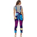 Leaves Patternwallpaper Foliage Women s Pinafore Overalls Jumpsuit View4