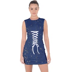 Shapes Lace Up Front Bodycon Dress