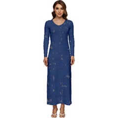 Shapes Long Sleeve Velour Longline Maxi Dress