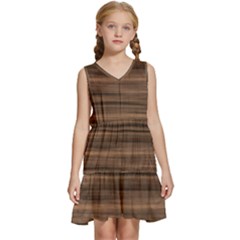Texture-wooddack Kids  Sleeveless Tiered Mini Dress