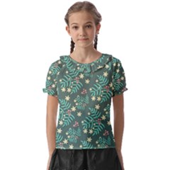 Illustration Pattern Seamless Kids  Frill Chiffon Blouse