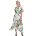 Background Pattern Texture Design Cross Front Sharkbite Hem Maxi Dress View1