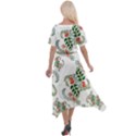 Background Pattern Texture Design Cross Front Sharkbite Hem Maxi Dress View2