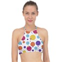 Background Polka Dot Racer Front Bikini Top View1