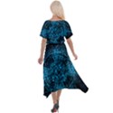 Network Circuit Board Trace Cross Front Sharkbite Hem Maxi Dress View2