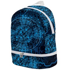Network Circuit Board Trace Zip Bottom Backpack