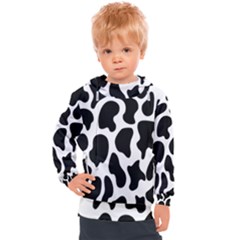 Cow Black And White Spots Kids  Hooded Pullover by ConteMonfrey