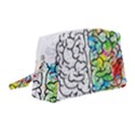 Brain Mind Psychology Idea Drawing Wristlet Pouch Bag (Medium) View1