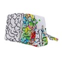 Brain Mind Psychology Idea Drawing Wristlet Pouch Bag (Medium) View2
