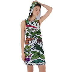 Background-033 Racer Back Hoodie Dress