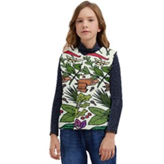 Background-033 Kid s Short Button Up Puffer Vest	