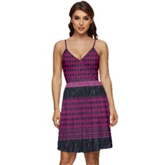 Background-044 V-neck Pocket Summer Dress 