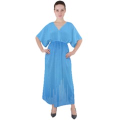 City V-neck Boho Style Maxi Dress
