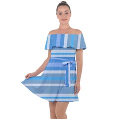 Cotton Off Shoulder Velour Dress