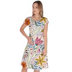 Flowers Classic Short Sleeve Dress