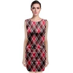 Geometric Sleeveless Velvet Midi Dress