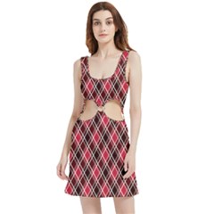Geometric Velvet Cutout Dress