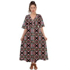 Plot Kimono Sleeve Boho Dress