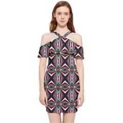 Plot Shoulder Frill Bodycon Summer Dress