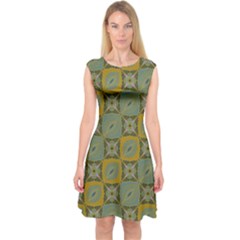 Batik-tradisional-01 Capsleeve Midi Dress