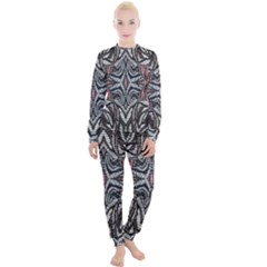 Pink Grey Repeats Symmetry Women s Lounge Set