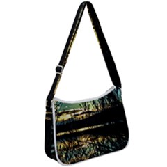 Forest Sunset Dusk Reflection Zip Up Shoulder Bag