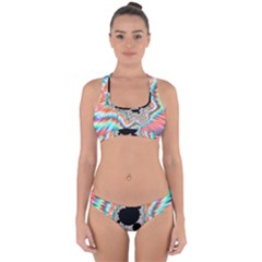 Fractal Abstract Background Cross Back Hipster Bikini Set