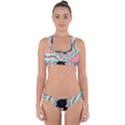 Fractal Abstract Background Cross Back Hipster Bikini Set View1