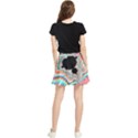 Fractal Abstract Background Waistband Skirt View2