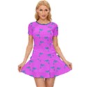 Pink and blue, cute dolphins pattern, animals theme Women s Sports Wear Set View1