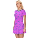 Pink and blue, cute dolphins pattern, animals theme Women s Sports Wear Set View2