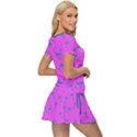 Pink and blue, cute dolphins pattern, animals theme Women s Sports Wear Set View3