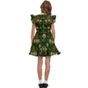 Ganesh Elephant Art With Waterlilies Kids  Winged Sleeve Dress View4