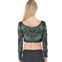 Abstract Art Fractal Artwork Long Sleeve Crop Top View2