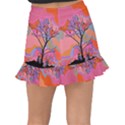 Tree Landscape Abstract Nature Colorful Scene Fishtail Mini Chiffon Skirt View2