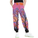 Tree Landscape Abstract Nature Colorful Scene Kids  Elastic Waist Pants View1
