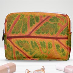 Leaf Veins Texture Autumn Fall Make Up Pouch (medium)