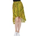 Leaf Structure Texture Background Frill Hi Low Chiffon Skirt View1