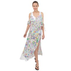 Calendar Maxi Chiffon Cover Up Dress