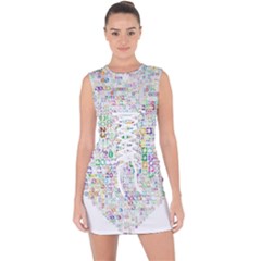 Calendar Lace Up Front Bodycon Dress