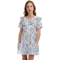 Calendar Kids  Frilly Sleeves Pocket Dress