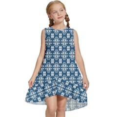 Floral-001 Kids  Frill Swing Dress