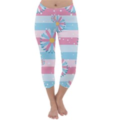 Flowers-023 Capri Winter Leggings 