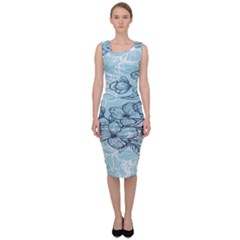 Flowers-25 Sleeveless Pencil Dress