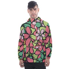 Flowers-27 Men s Front Pocket Pullover Windbreaker