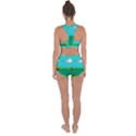 Frog Log Stream River Wallpaper Racerback Boyleg Bikini Set View2